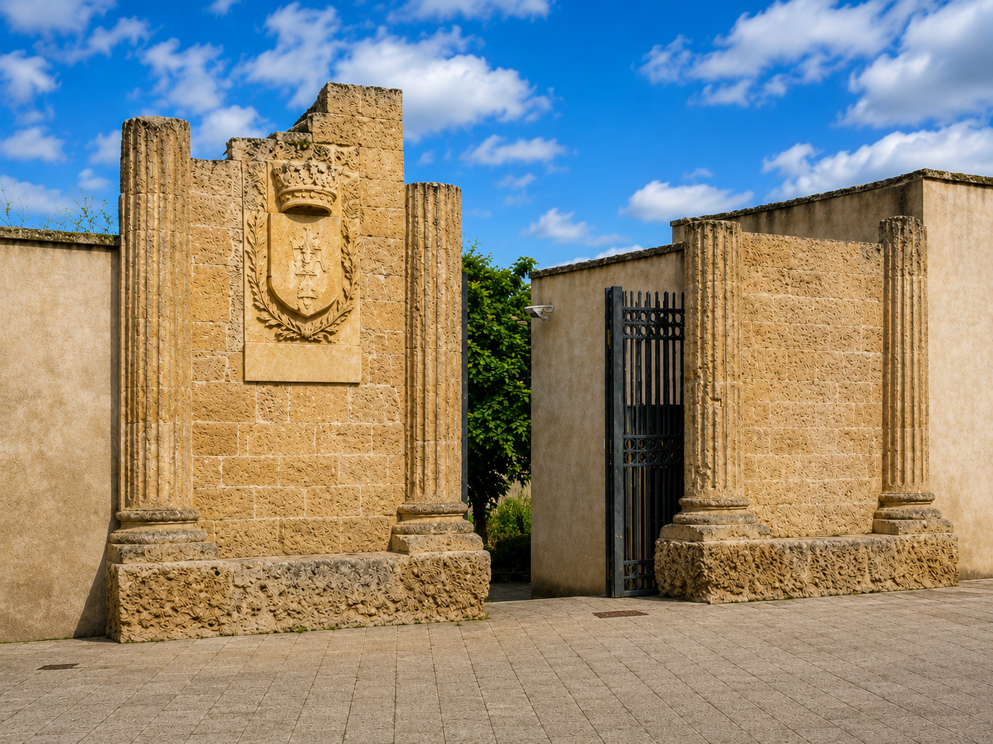 Ingresso alla Fonte Pliniana – Lo Stemma di Manduria