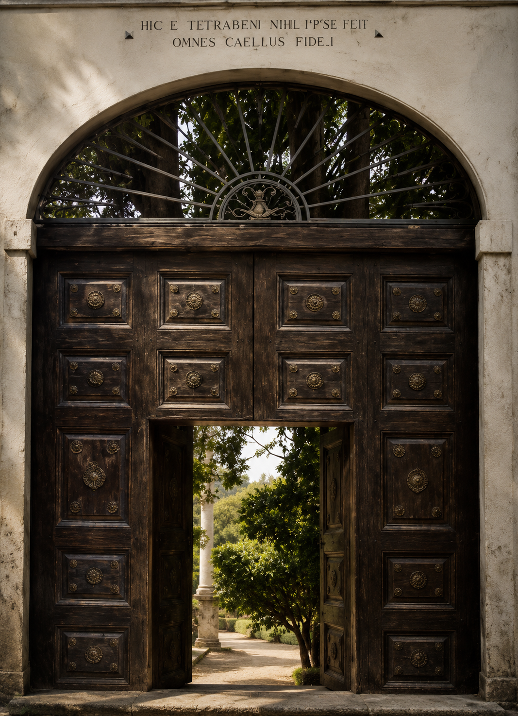 Villa Leucaspide – Il portone d'ingresso