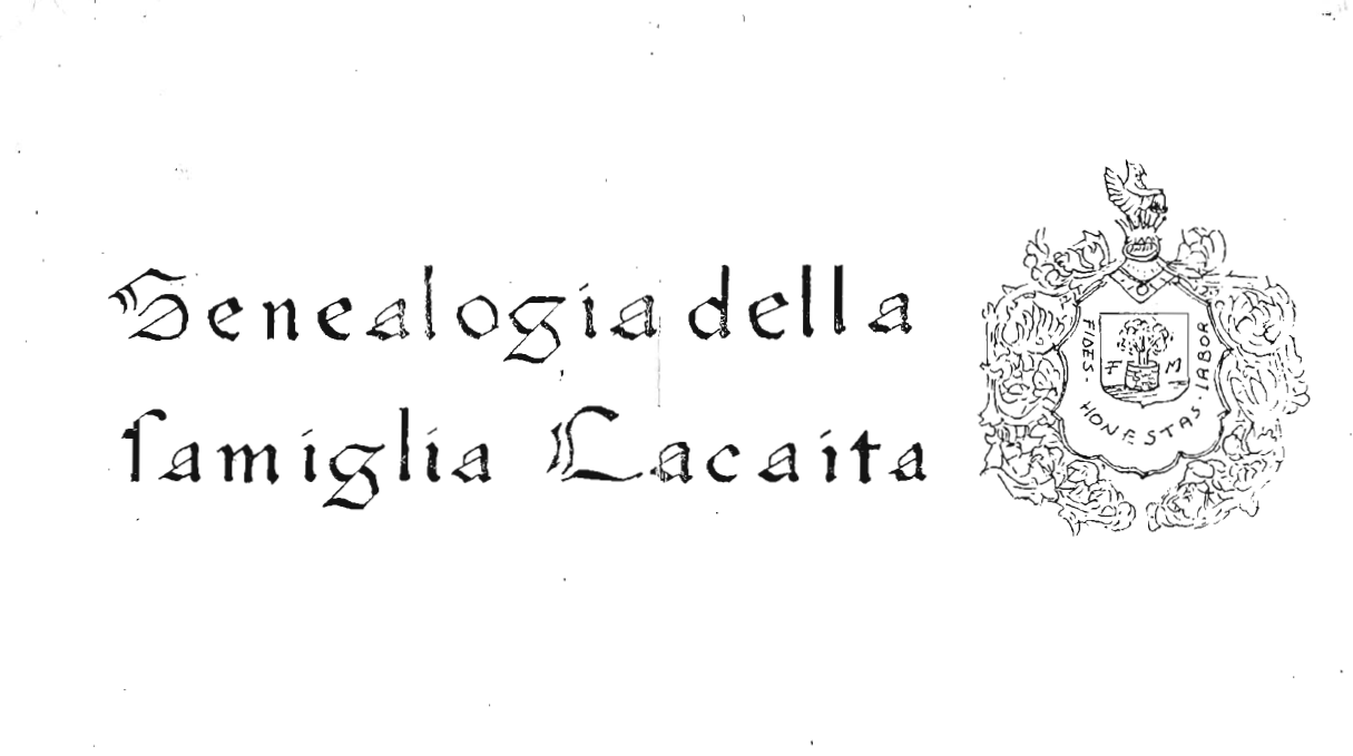 Genealogia della Famiglia Lacaita